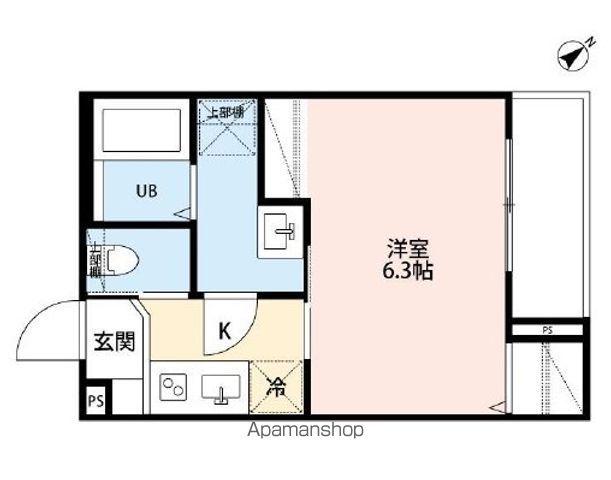 ラネージュ稲毛(ワンルーム/1階)の間取り写真