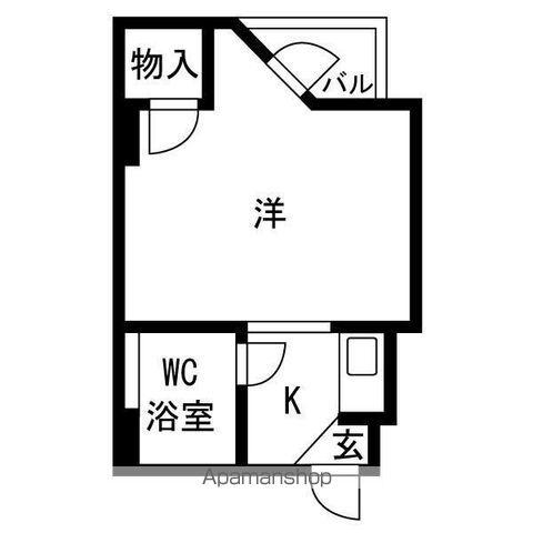 城南ビル(ワンルーム/3階)の間取り写真