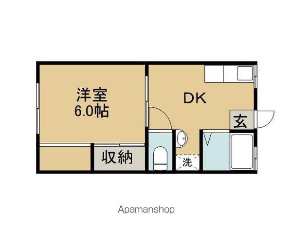サンシティ武田NO1(1DK/1階)の間取り写真