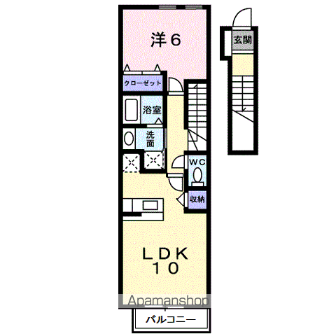 パインビレッジ106(1LDK/2階)の間取り写真