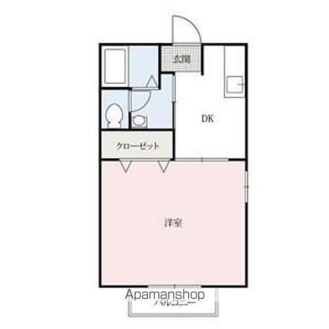 イーグルワン(1DK/2階)の間取り写真