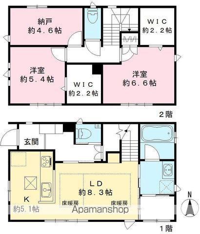 東急大井町線 緑が丘駅(東京) 徒歩10分 2階建 築10年(2SLDK)の間取り写真