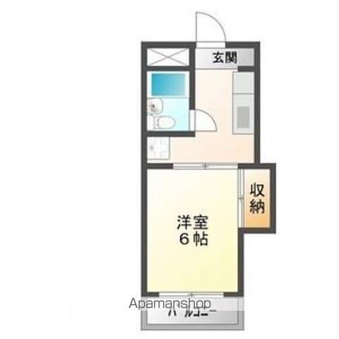 レジデンス東海(1K/3階)の間取り写真