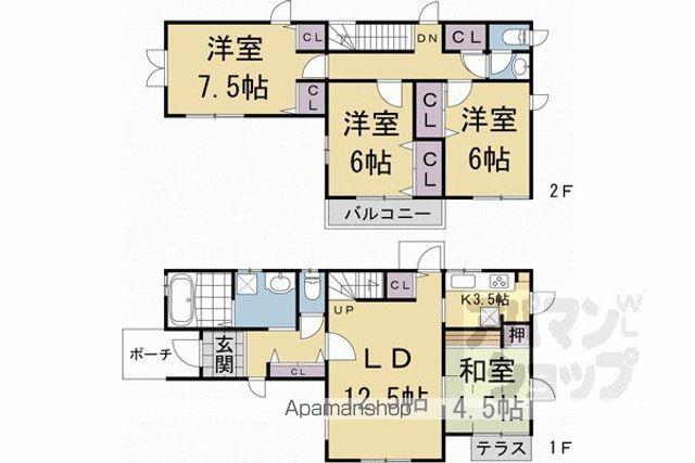 ガーデンホームズ長法寺(4LDK)の間取り写真