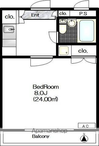 マ・メゾン(1K/1階)の間取り写真