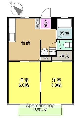 サンシティ21(2DK/1階)の間取り写真