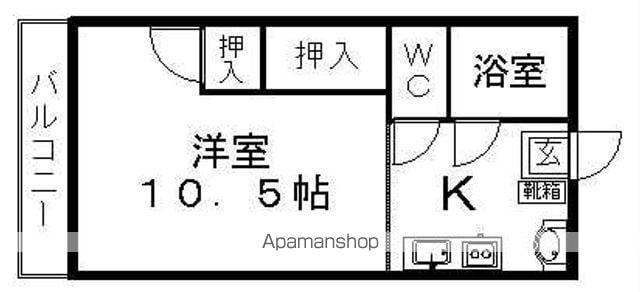 東洋第一ビル(1K/4階)の間取り写真