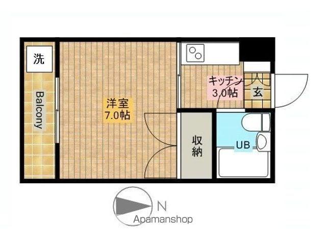 第3サンライズマンション(1K/3階)の間取り写真