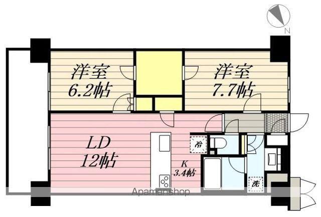 ROYALPARKS船橋(2LDK/6階)の間取り写真