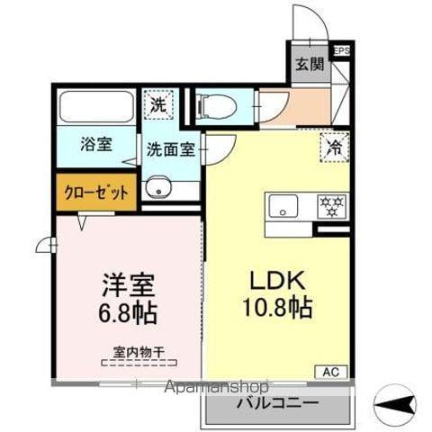 GRAND D-ROOM 吉田(1LDK/2階)の間取り写真