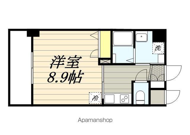 キルンズガーデン高取(1K/6階)の間取り写真