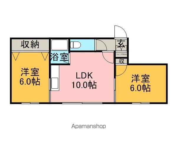 HSハイツ(2DK/2階)の間取り写真