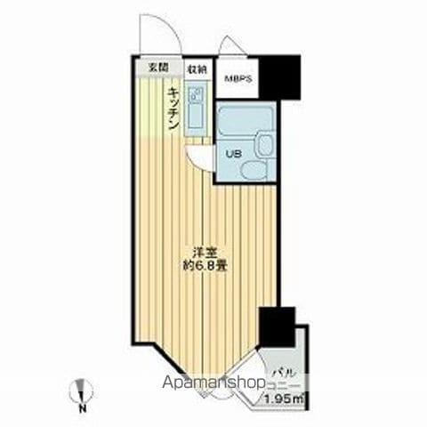 東京ベイビュウ(ワンルーム/6階)の間取り写真