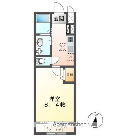 BLANCHE LEO(1K/1階)の間取り写真