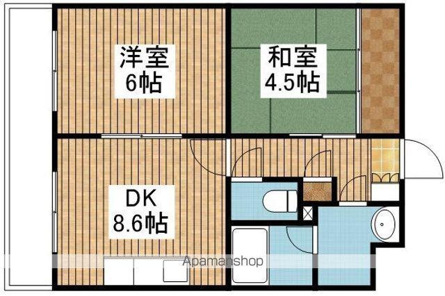 アクシス駅南ウエスト(2DK/6階)の間取り写真