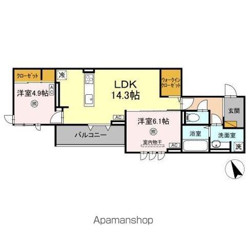 DS LIEN  A(2LDK/2階)の間取り写真