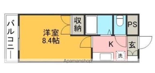 ジュネスドミール(1K/8階)の間取り写真