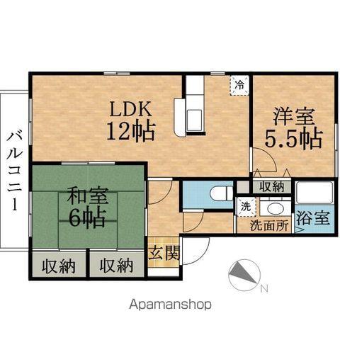 カサベルデ(2LDK/2階)の間取り写真