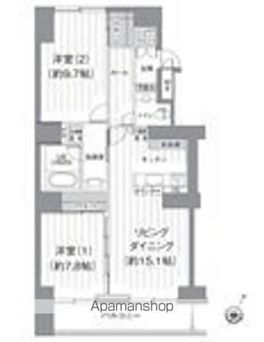 TSGARDEN北柏1号棟(2LDK/1階)の間取り写真