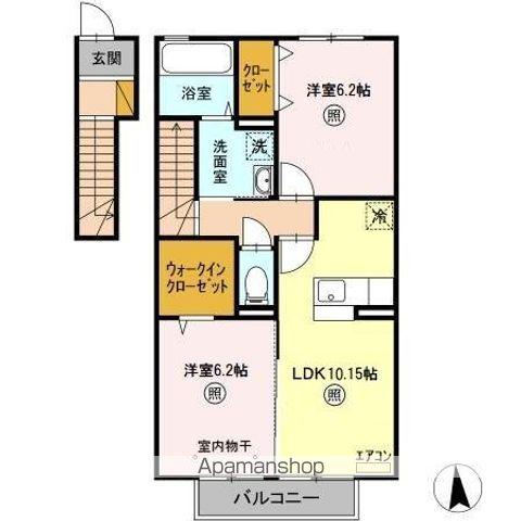 WIT市原(2LDK/2階)の間取り写真