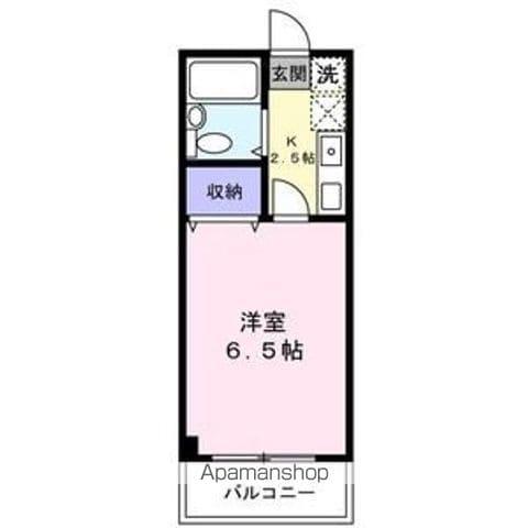 サンアベニューリヴァトン(1K/1階)の間取り写真