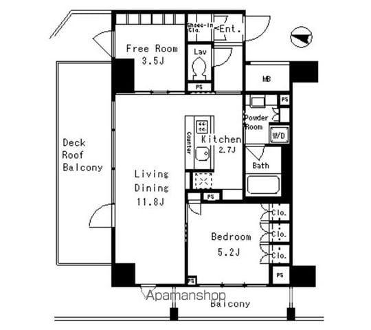 MFPRコート目黒南(1LDK/5階)の間取り写真