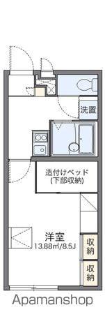 レオパレスミナギⅡ(1K/1階)の間取り写真