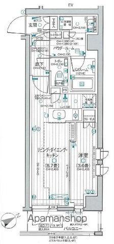デュオステージ下落合(1LDK/2階)の間取り写真