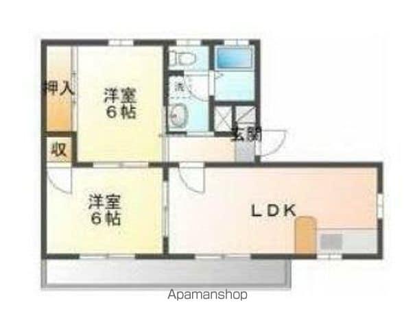 MARBLE(2LDK/1階)の間取り写真