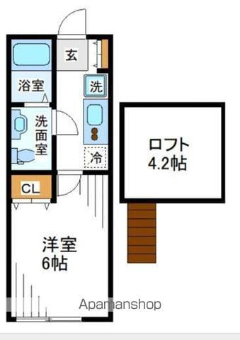 BLUE OCEAN上大岡(1K/2階)の間取り写真