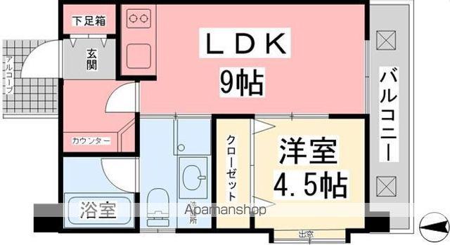 ヴェルデ・ビュー大手町(1LDK/8階)の間取り写真