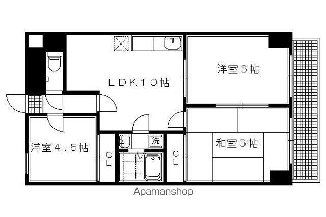 アベニューえんじゅ(3LDK/2階)の間取り写真