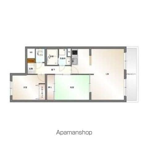 メゾン浪打(2LDK/4階)の間取り写真