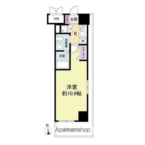 フェニックスレジデンス堺東(1K/12階)の間取り写真