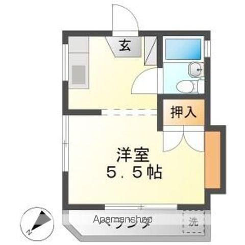 シャルマンハイツ(ワンルーム/2階)の間取り写真