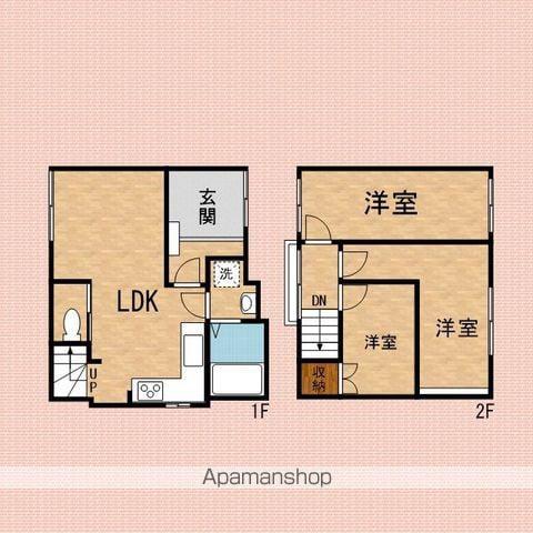 東武鉄道東上線 志木駅 徒歩17分 2階建 築61年(3LDK)の間取り写真