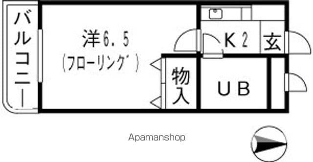 アクセス箱崎(1K/3階)の間取り写真