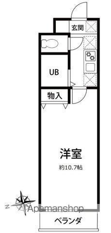 ミリアビタ実籾(1K/2階)の間取り写真