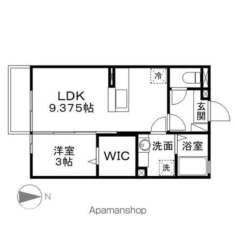 カサ・デ・サチⅡ(1LDK/1階)の間取り写真