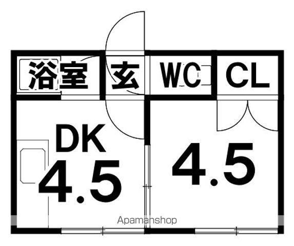 第1新川アパート(1DK/2階)の間取り写真