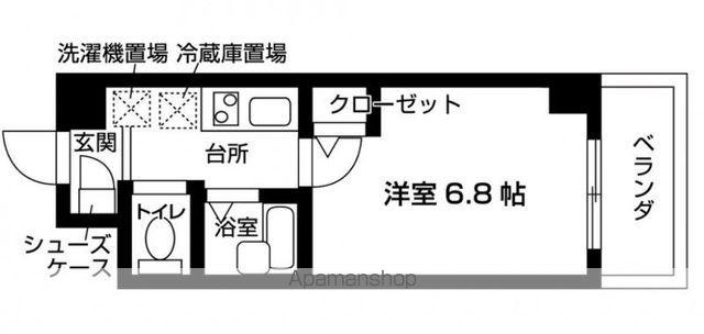 レジディア中野富士見台(1K/1階)の間取り写真
