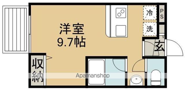 ボナチッタ3号棟(ワンルーム/1階)の間取り写真