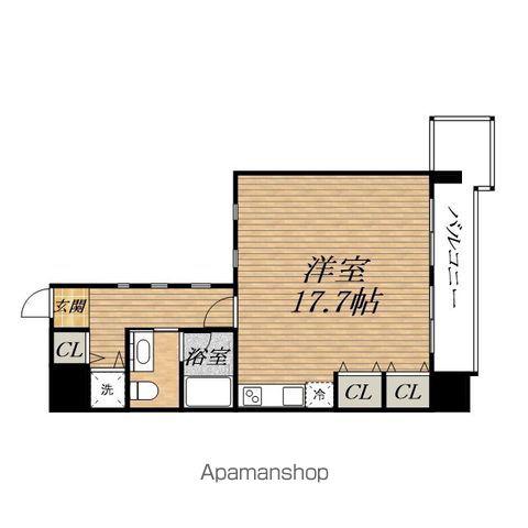 ADEN江戸堀(ワンルーム/2階)の間取り写真