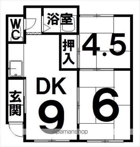 シャトレ242(2DK/1階)の間取り写真