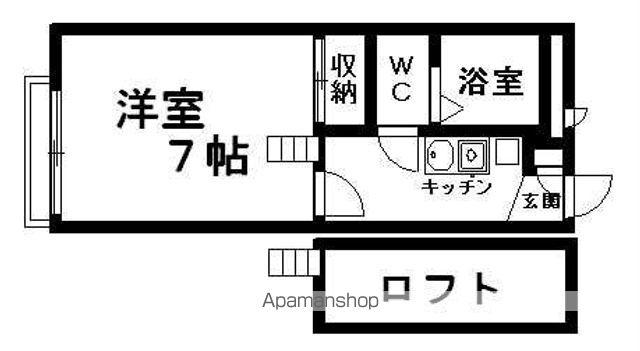 レオパレスピュアガーデンⅡ(1K/2階)の間取り写真