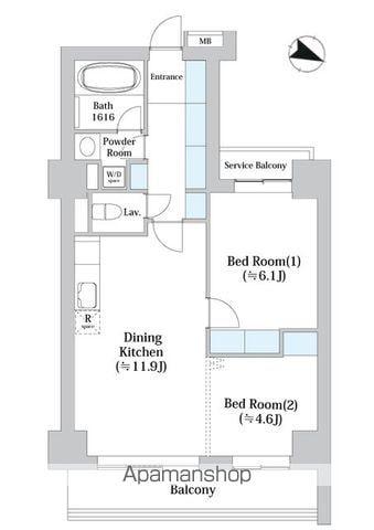 アーバン・シティー音羽(2LDK/2階)の間取り写真