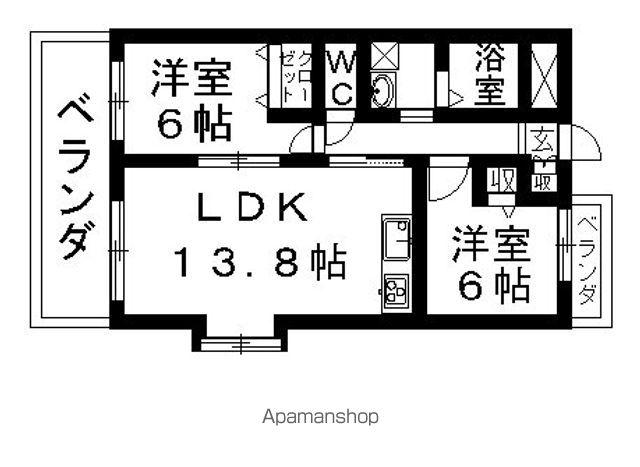 レジデンスアコード(2LDK/3階)の間取り写真