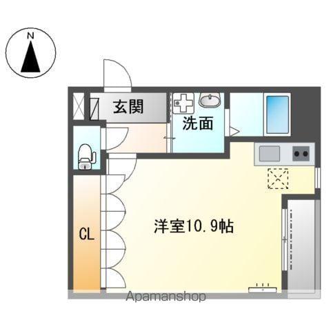 ブルーム(ワンルーム/1階)の間取り写真