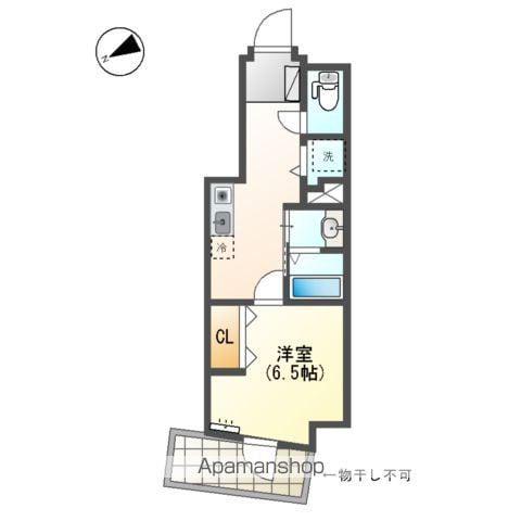 レジデンス明神町(1K/8階)の間取り写真