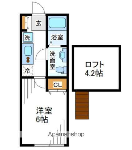 BLUE OCEAN上大岡(1K/2階)の間取り写真